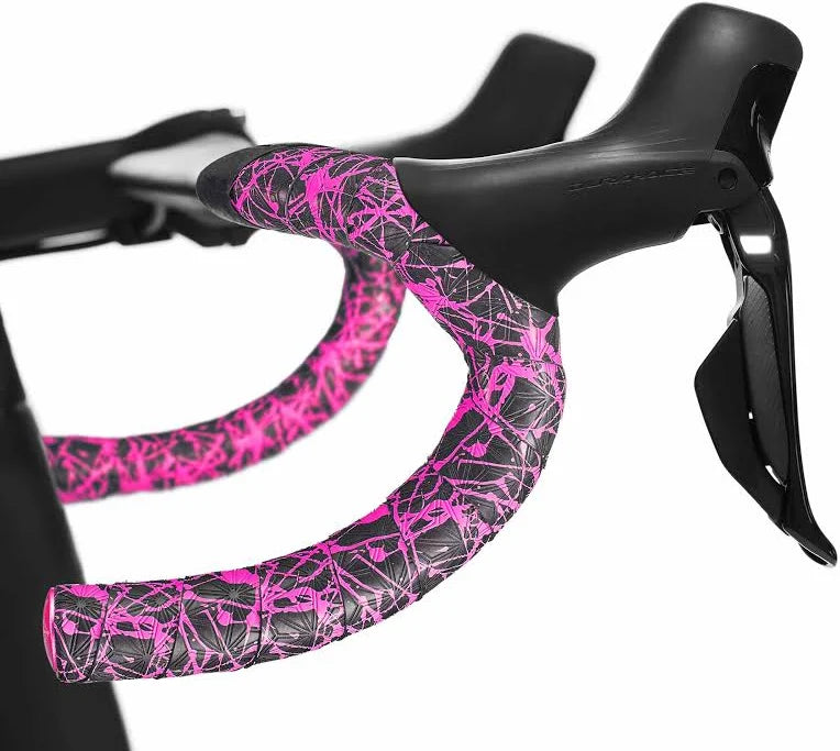 Supacaz Bartape Super Sticky Kush – Splat – Neon Pink